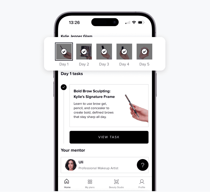 Skyfluence Beauty App Home Screen